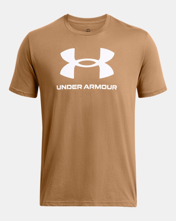 Men's UA Sportstyle Logo Short Sleeve, Brown, pdpMainDesktop image number 2